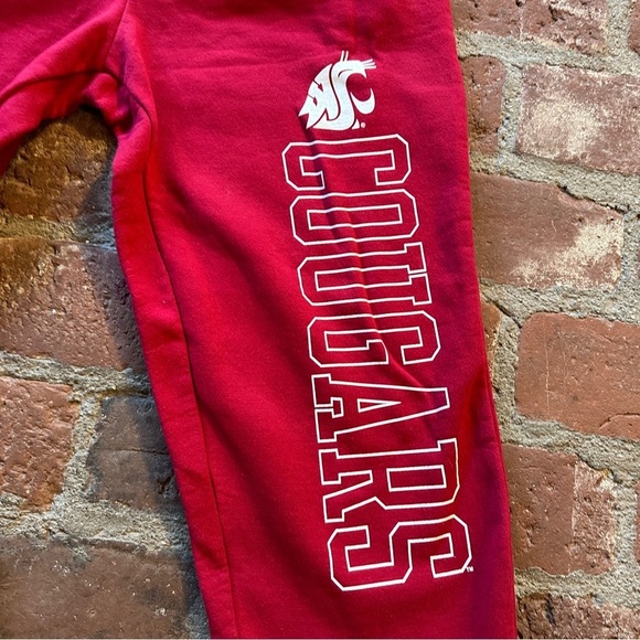 Gildan Men's XL WSU Washington State Cougars Red & white Joggers sweatpants - Picture 3 of 14